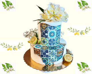 Torta con Limoni e Maioliche Siciliane