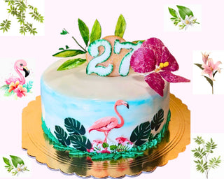 Torta Aruba Flamingo Lady
