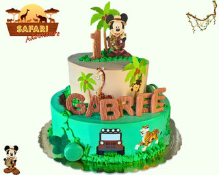 Torta topolino nel safari