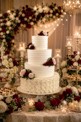 Torta Nuziale Eleganza Romantica