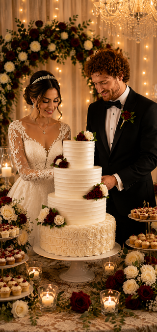 Torta Nuziale Eleganza Romantica