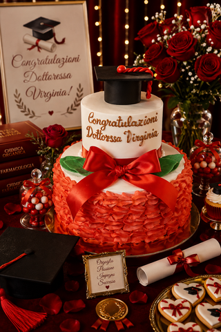 Torta di Laurea Rosso Prestige