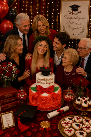 Torta di Laurea Rosso Prestige