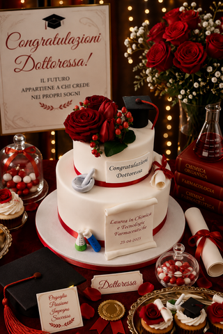 Torta di Laurea Eleganza Farmaceutica