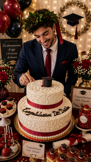 Torta di Laurea Elegance – Cake Design Personalizzato per la Laurea