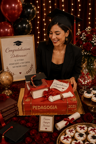 Torta di Laurea Libro della Conoscenza