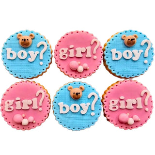 Biscotti decorati artigianali per gender reveal e baby shower ideali per feste