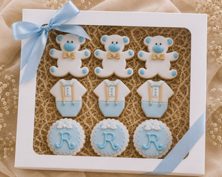 9 Biscotti decorati per nascita bambino con orsetti