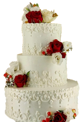 Torta Red and White Roses