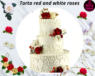 Torta Red and White Roses