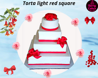 Torta Light Red Square